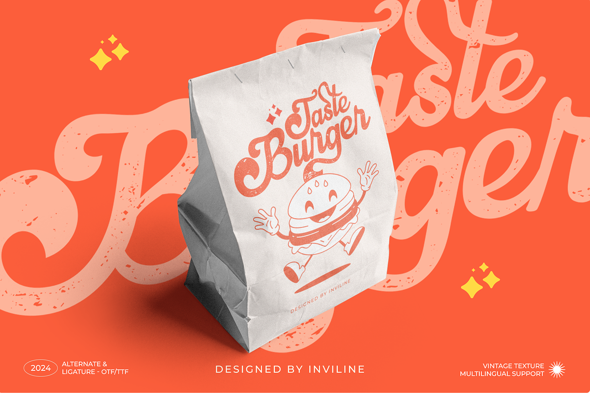 Agatha Louis - Vintage Script Font, a Script Font by Inviline.co (Photo 9 of 10)