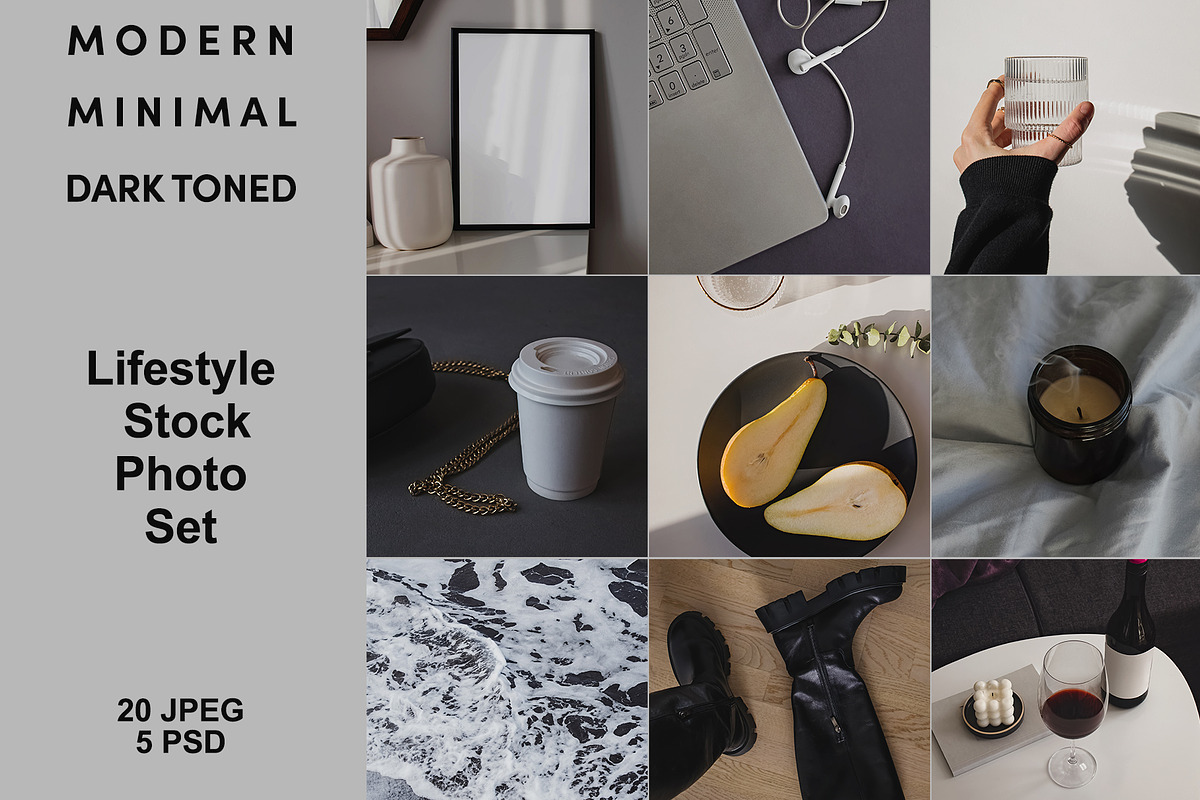 Stock Photo Set. Minimal. Dark Toned, a Photo by Imageblend (Photo 1 of 8)