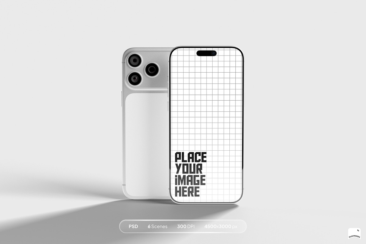 iPhone 17 Pro Mockup 6 Scenes, an iPhone Mockup by Claymoon Lab (Photo 2 of 13)