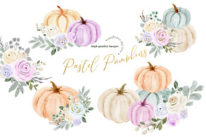 Pastel Arrangements Pumpkin Clipart