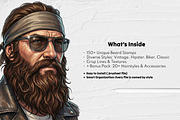 150 Beard & Mustache Procreate Stamp, a Brush Add-On by Selentaori Studio (Thumbnail 4 of 12)