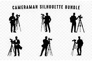 Cameraman Black Silhouette Clipart, a Person Illustration by Gfx Expert Team (Thumbnail 2 of 3)