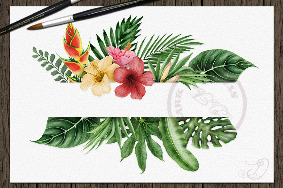 Tropical Big Pack Watercolor Clip, a Decorative Illustration by DioFlow (Photo 3 of 26)
