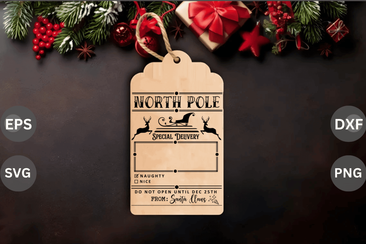 North pole delivery tag SVG Bundle,, an Object Graphic by Cut File (Photo 5 of 5)