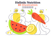 10 Holistic Nutrition Illustration, a Food Illustration by denayunebgt (Thumbnail 1 of 4)