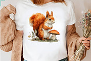 Quirky Woodland Animals Clipart, a Seasonal Illustration by CreationArt (Thumbnail 6 of 7)