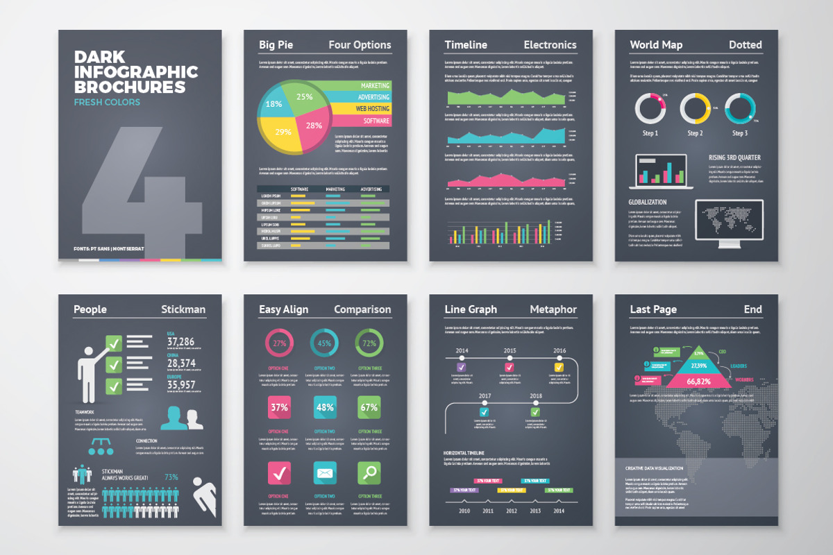 Infographic Brochure 4 Dark Version, a Presentation Template by Infographic Template Shop
