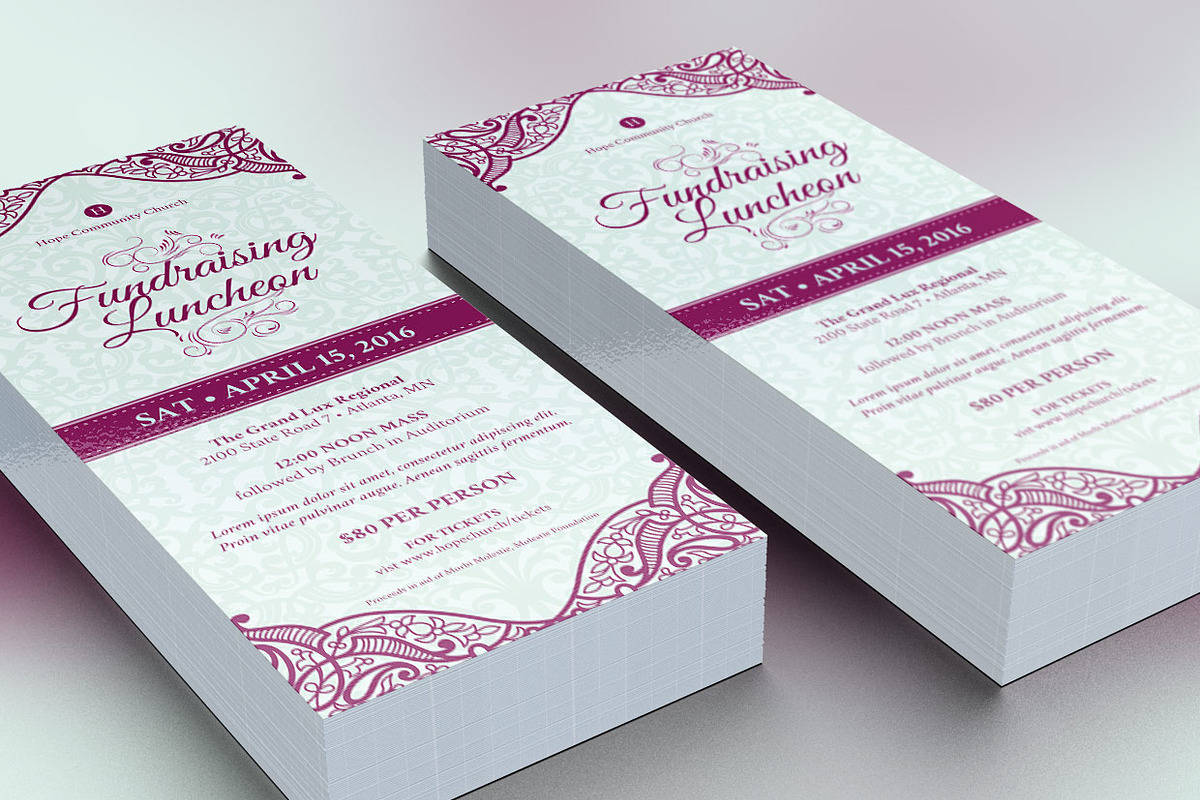 Fundraising Luncheon Flyer Template, a Flyer Template by Godserv Designs (Photo 3 of 4)