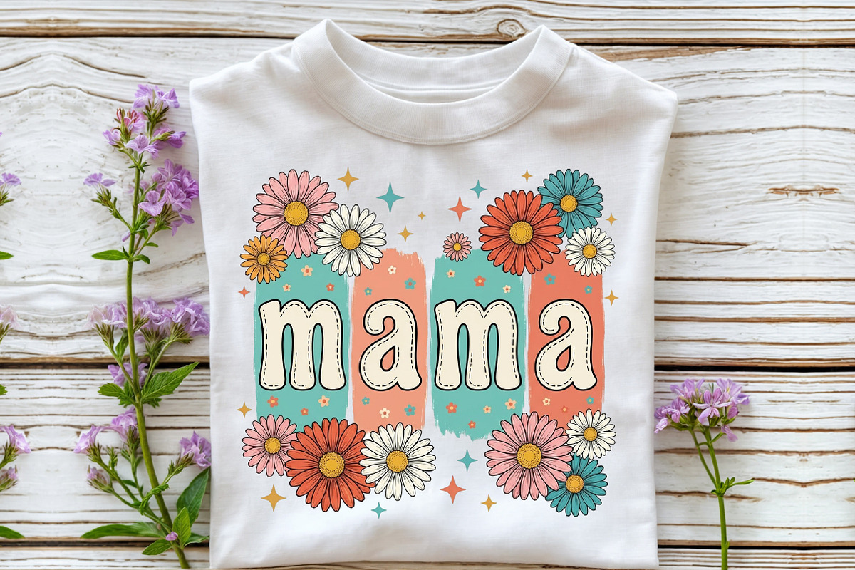 Boho Floral Mama Mother's Day PNG, an Illustration by Sublimation Artist (Photo 4 of 9)