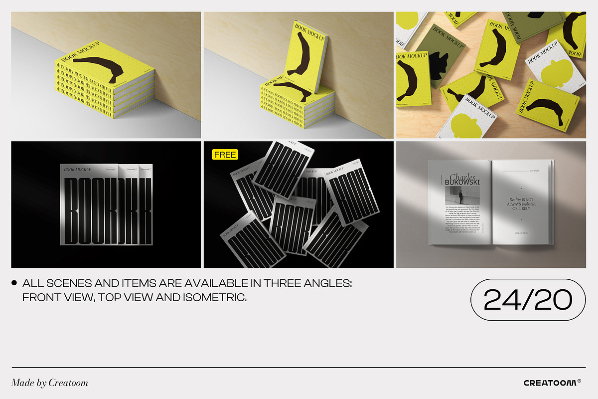 55 book mockups, a Books & Magazine Mockup by Creatoom (Photo 6 of 11)