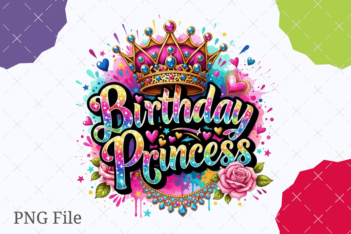 Girly Birthday Png Birthday Princess, an Illustration by designcity5 (Photo 8 of 8)
