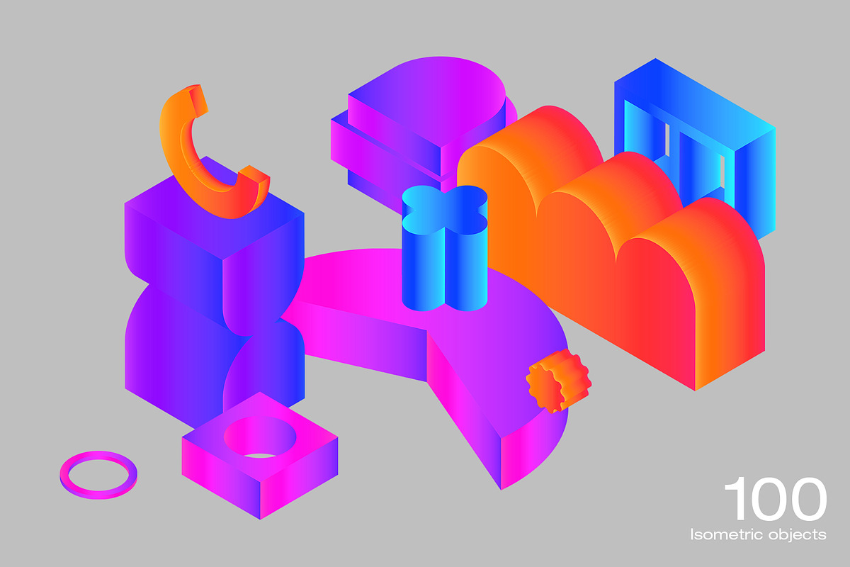 200 Geometry 3D PNG Shapes, an Object Graphic by Graphicdome (Photo 3 of 12)