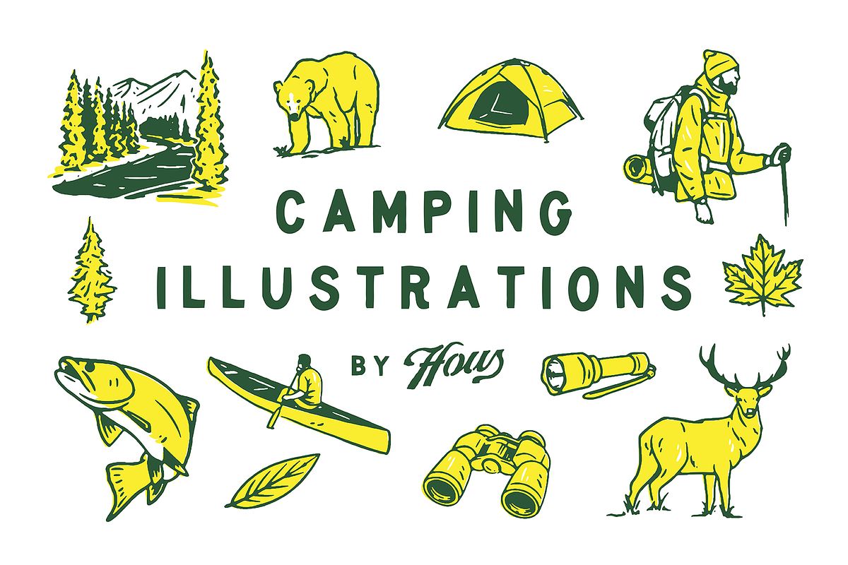 Camping Illustrations, an Illustration by Megflags (Photo 1 of 2)