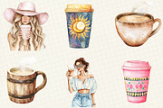 Boho Cafe Core Coffee Clipart, an Illustration by OK Design (Thumbnail 4 of 5)