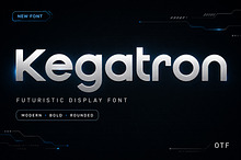 Kegatron – Futuristic Display Font