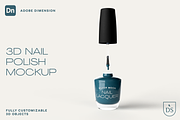 3D Nail Polish Mockup, a Packaging Mockup by Silver Moon Design School (Thumbnail 3 of 3)