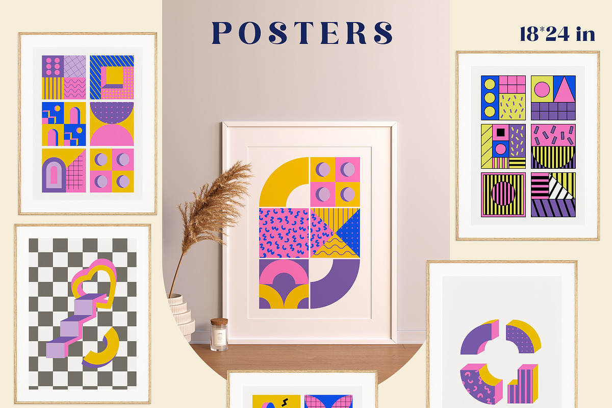 Big retro geometric collection, an Object Illustration by Sofico (Photo 28 of 31)