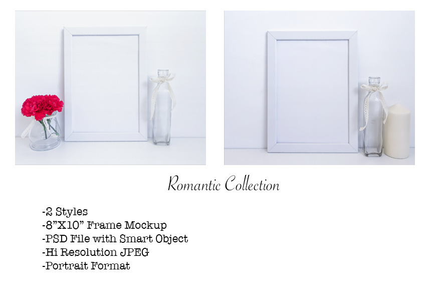 Bundle of 2 styled frame mock up, a Print Template by A Phieu Designs