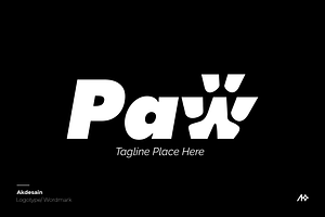Paw Wordmark Logo, a Branding & Logo Template by Akdesain