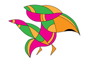 Abstract painting of a bird, an Animal Illustration by DutchDigitalDesign (Thumbnail 3 of 3)