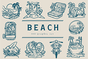 Vintage Tropical Paradise Collection, an Object Illustration by Rightwheels (Thumbnail 1 of 12)