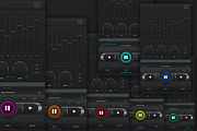 Music Player Dark Mobile GUI, an Android Mockup by Marabu Textures Store (Thumbnail 5 of 6)