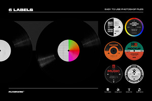 Retro Vinyl Record Mockup