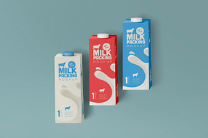 Milk Carton Mockups