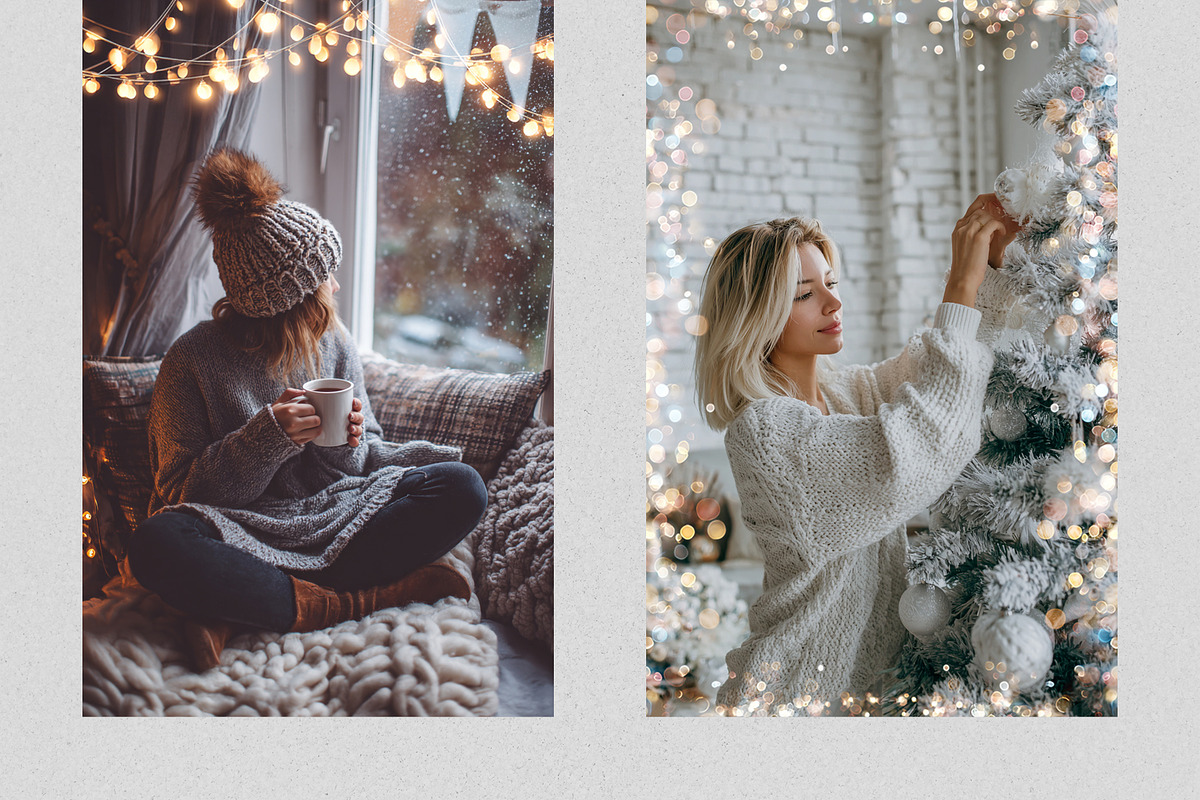 Christmas Bokeh Lights Overlays, a Texture Graphic by PhotoSpirit (Photo 4 of 8)