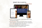 Blue Recipe Pages Canva Template, a Presentation Template by Digital By Nikoleta (Thumbnail 12 of 16)