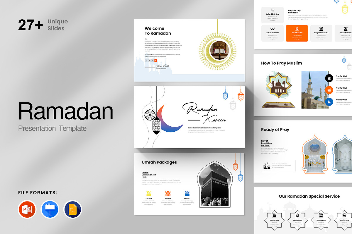 Ramadan Presentation Template, a Presentation Template by GenerousArt (Photo 1 of 4)