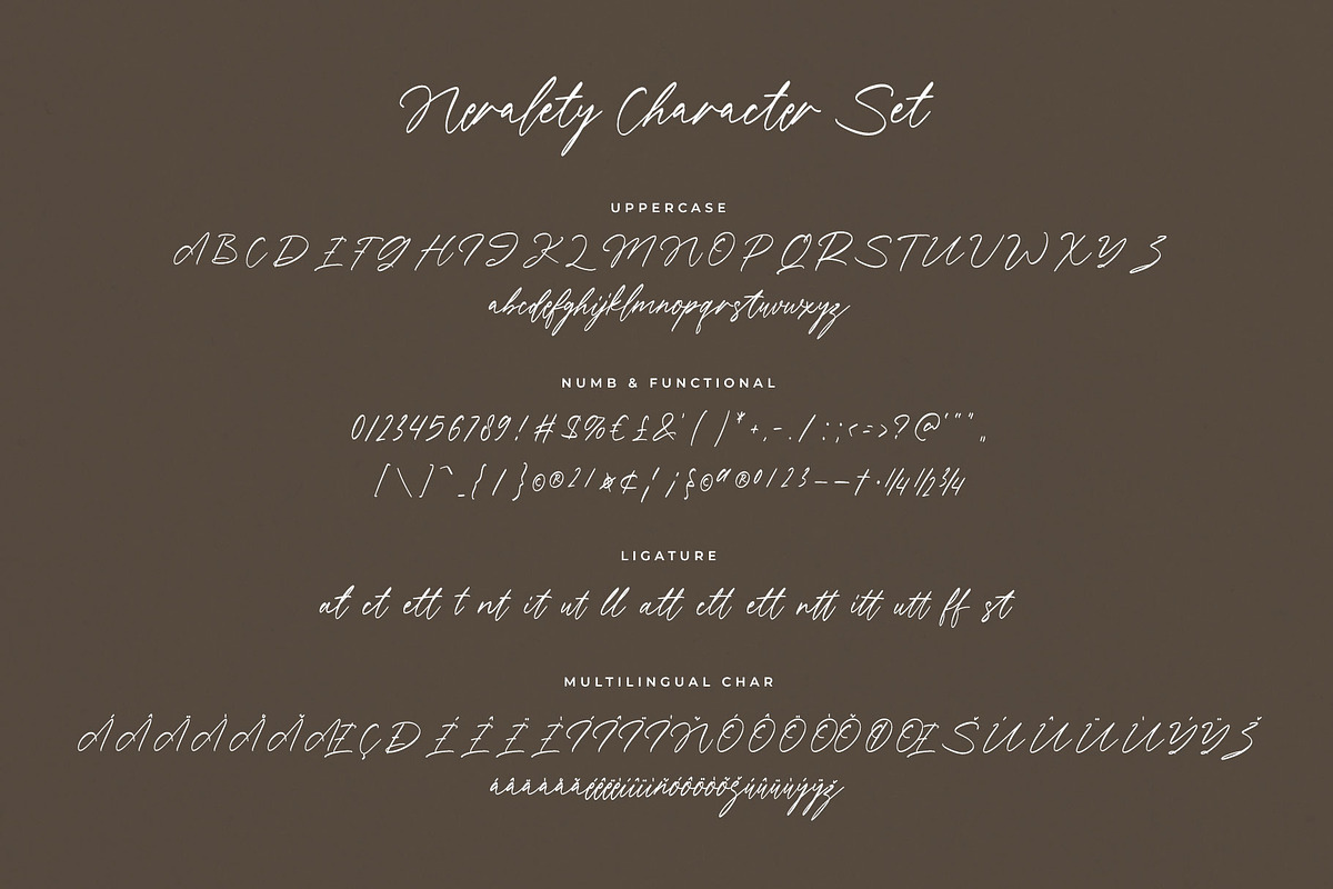 Neralety Handwritten Script Font, a Handwritten Font by RantautypeStudio (Photo 15 of 15)