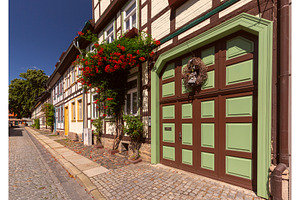 Traditional Half-Timbered Houses in