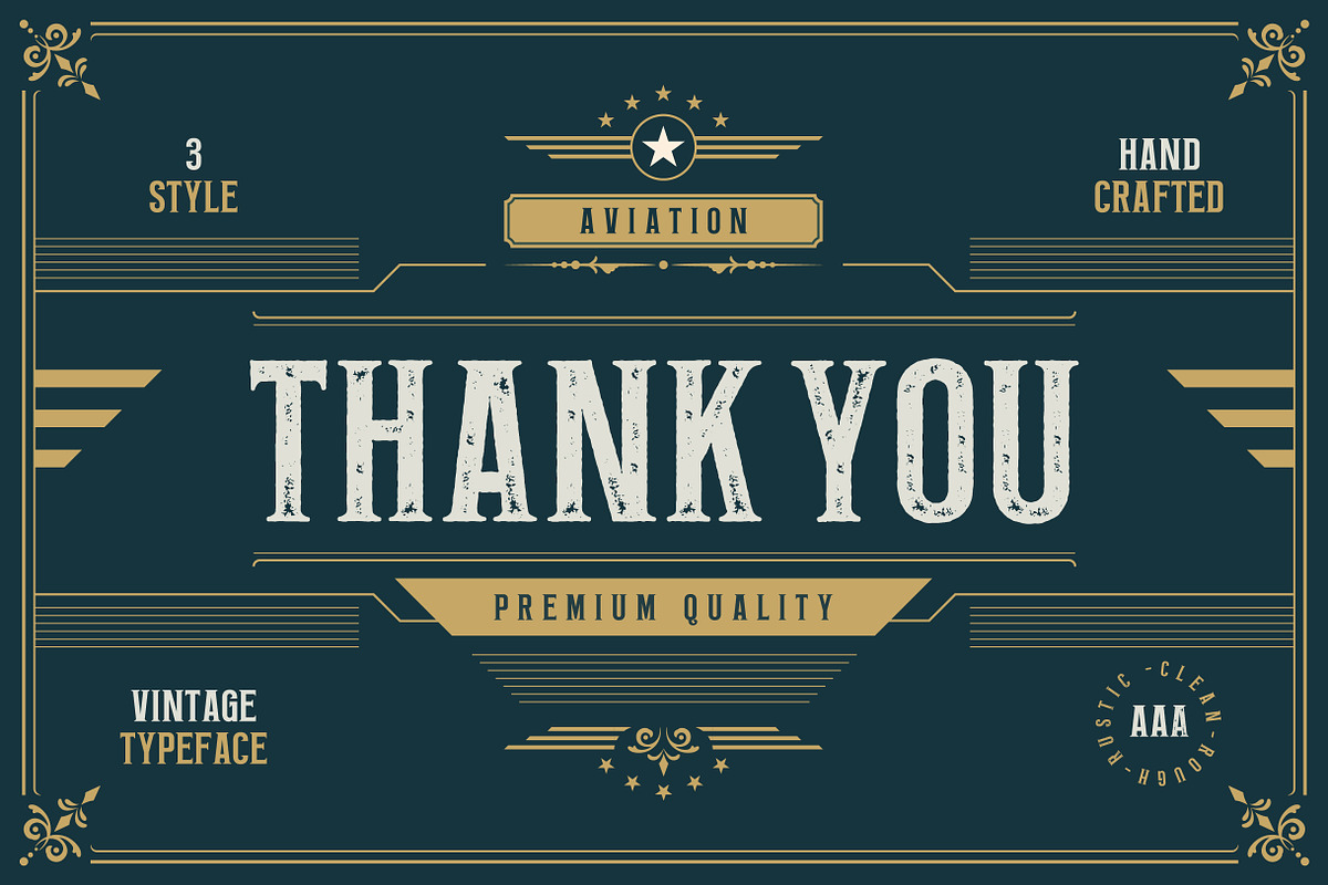 Aviation - Vintage Typeface, a Sans Serif Font by uyo66 (Photo 14 of 14)
