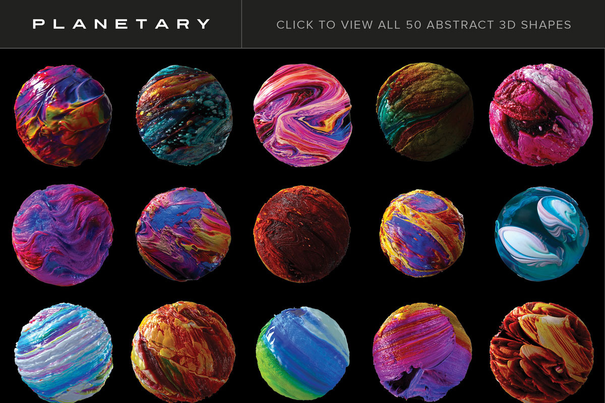 Planetary: 50 Abstract 3D Shapes, an Object Graphic by Chroma Supply (Photo 12 of 12)