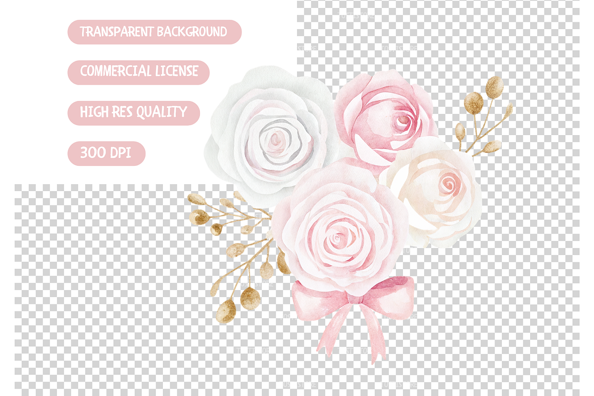 Pastel Coquette Floral Clipart Bundl, an Illustration by TatiMockup (Photo 6 of 6)