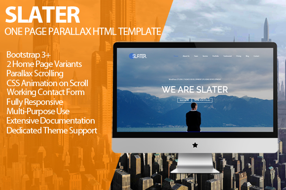 Slater - One Page Parallax HTML v1.3, a HTML Template by Themesfinity