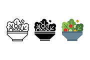 Healthy Salad Bowl Vector Design, a Solid Icon by Artonix (Thumbnail 2 of 2)