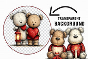 Cute Valentine Bears in Love PNG, an Illustration by Libby Wishes (Thumbnail 7 of 7)