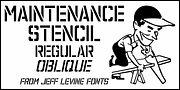 Maintenance Stencil JNL, a Font by Jeff Levine Fonts (Thumbnail 1 of 5)