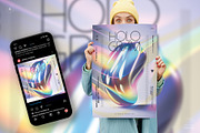 Hologram Party Flyers, Posters Pack, a Poster Template by pixelsao (Thumbnail 20 of 23)
