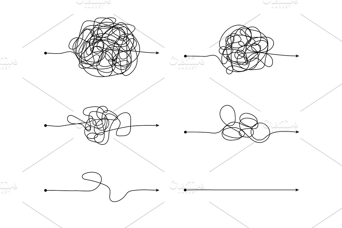 Messy lines. Complex way to easy, an Illustration by YummyBuum