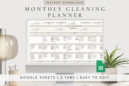Cleaning Checklist Spreadsheet, a Templates & Theme by BRANDcontent