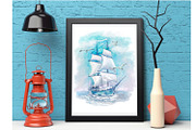 Watercolor nautical illustration, an Object Illustration by AkvarelRiver (Thumbnail 9 of 18)