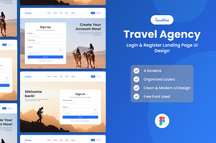 Travel Agency Login Landing Page, a Landing Page Template by twinstd