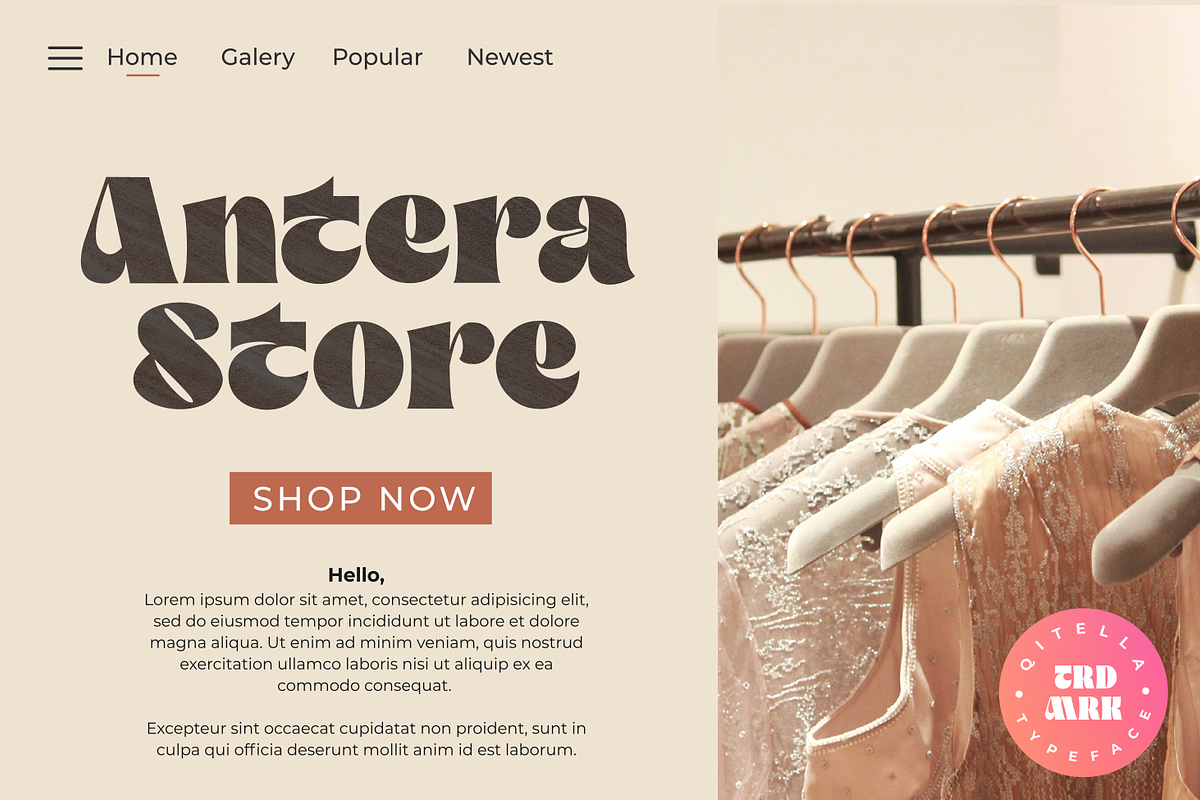 Qitella Modern Stylist Font, a Serif Font by zeenesia (Photo 5 of 15)