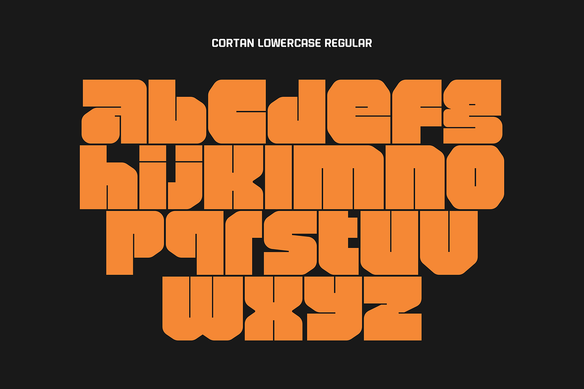 Cortan Futuristic Bold Typeface, a Font by 24Design Studios (Photo 7 of 11)