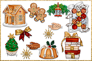 Christmas Clipart Png set, a Decorative Illustration by The GG Shop (Thumbnail 8 of 9)