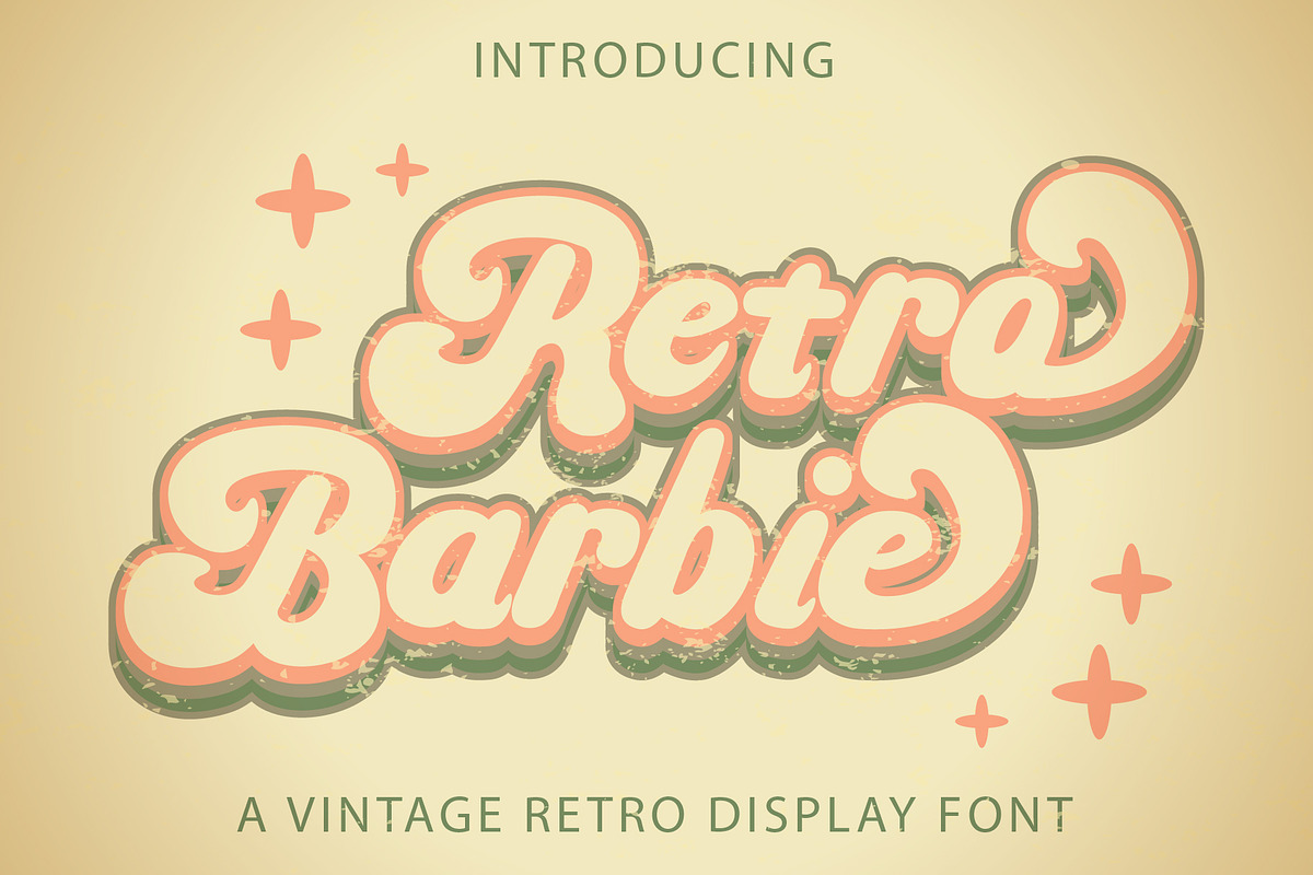 Retro Barbie - Retro Vintage Font, a Slab Serif Font by Densu Creative (Photo 1 of 6)
