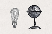 Black & White Steampunk Clip Art, a Transportation Illustration by Patterns for Dessert (Thumbnail 6 of 7)
